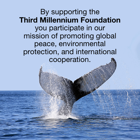 By supporting the Third Millennium Foundation, Inc., you participate in our mission of promoting global peace, ecological balance and international cooperation.